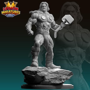 Hammerman 40mm scale on 35mm base by Legion Miniatures Great for Display, Superhero RPGs, and other Tabletop Games
