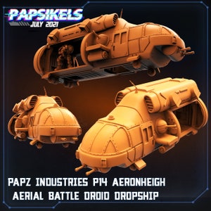 Papz Industires AV P14 航空ユーティリティドロップシップ (Papsikels 製) サイバーパンク、シャドウラン、その他の SF テーブルトップゲームに最適