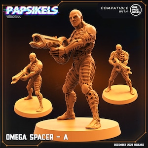 Omega Spacer by Papsikels Great for Cyberpunk,Shadowrun, Stargrave,Starfinder and other Scifi Table Top Games