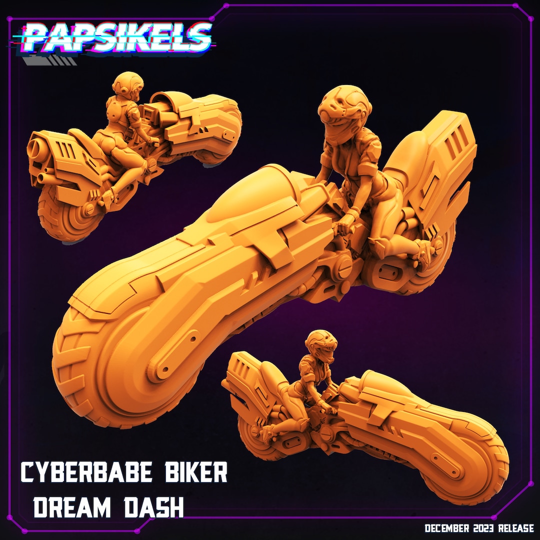 Cyberbabe Biker Dream Dash W/ Rider Aletisha by Papsikels Great for ...