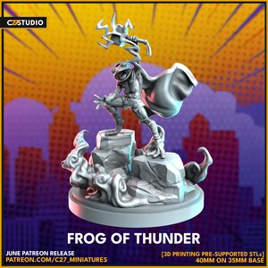 Frog of Thunder by C27 Miniatures Great for Crisis Protocol, Superhero RPGs, and other Sci-Fi Tabletop Games