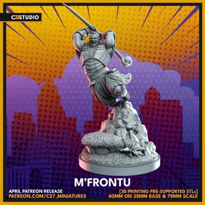 M&#39;Frontu by C27 Miniatures Great for Crisis Protocol, Superhero RPGs, and other Sci-Fi Tabletop Games