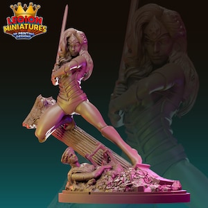 Awe Lass by Legion Miniatures Great for Display, Superhero RPGs, and other Tabletop Games