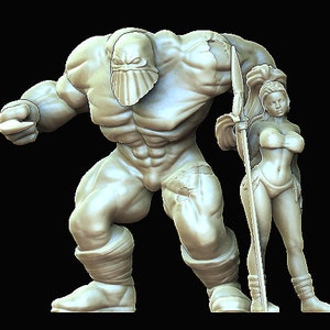 Maxx and Jules by KLT Studio Great for Crisis Protocol, Superhero RPGs, and other Scifi Tabletop Games