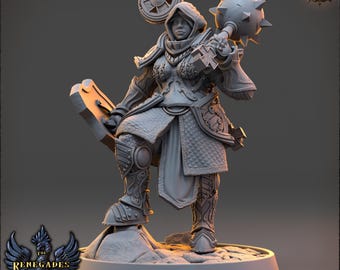 Figurine En Résine à Peindre Clémence De L'Épée Brisée - Échelle 32mm - Univers The Renegades Of The Iron Phoenix
