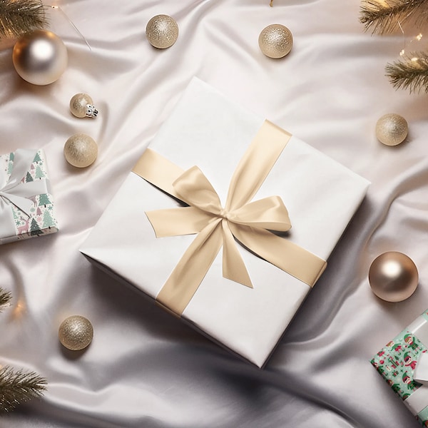 Elegant Matte White Wrapping Paper - Premium Fine Art Design - Minimalist Gift Wrap - Universal Use - Timeless Matte Color