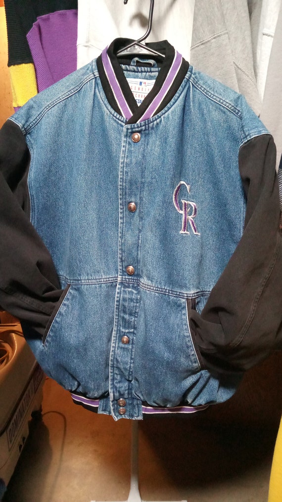 Vintage Denim Starter Colorado Rockies Jacket XL