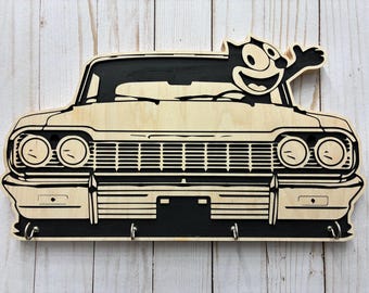 64 Chevy Impala Key Hanger | Impala Key Rack | Chevrolet Key Holder | Lowrider Key Hanger | Classic Cars