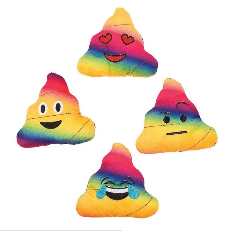 Rainbow Poop Emoji Plush Etsy