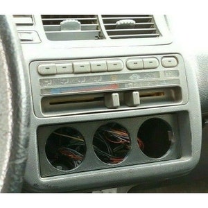 1 2 3 Gauge Pod Plate Radio Delete Single Din 52 mm Civic Del Sol CRX Honda stéréo