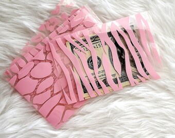 A7 Animal Print Mini Cash Envelopes, Laminated Budget System