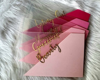 Mini A7  Pink Ombre Cash Clear Back Cash Envelopes Peek a boo cash envelopes, Cash Envelope Set