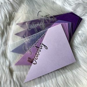 Mini A7  Purple Ombre Cash Clear Back Cash Envelopes Peek a boo cash envelopes, Cash Envelope Set