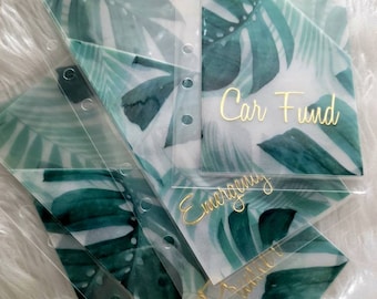 Vellum Banana leaf Peek a boo Cash Envelopes, Peek a boo cash envelopes, Cash Envelope