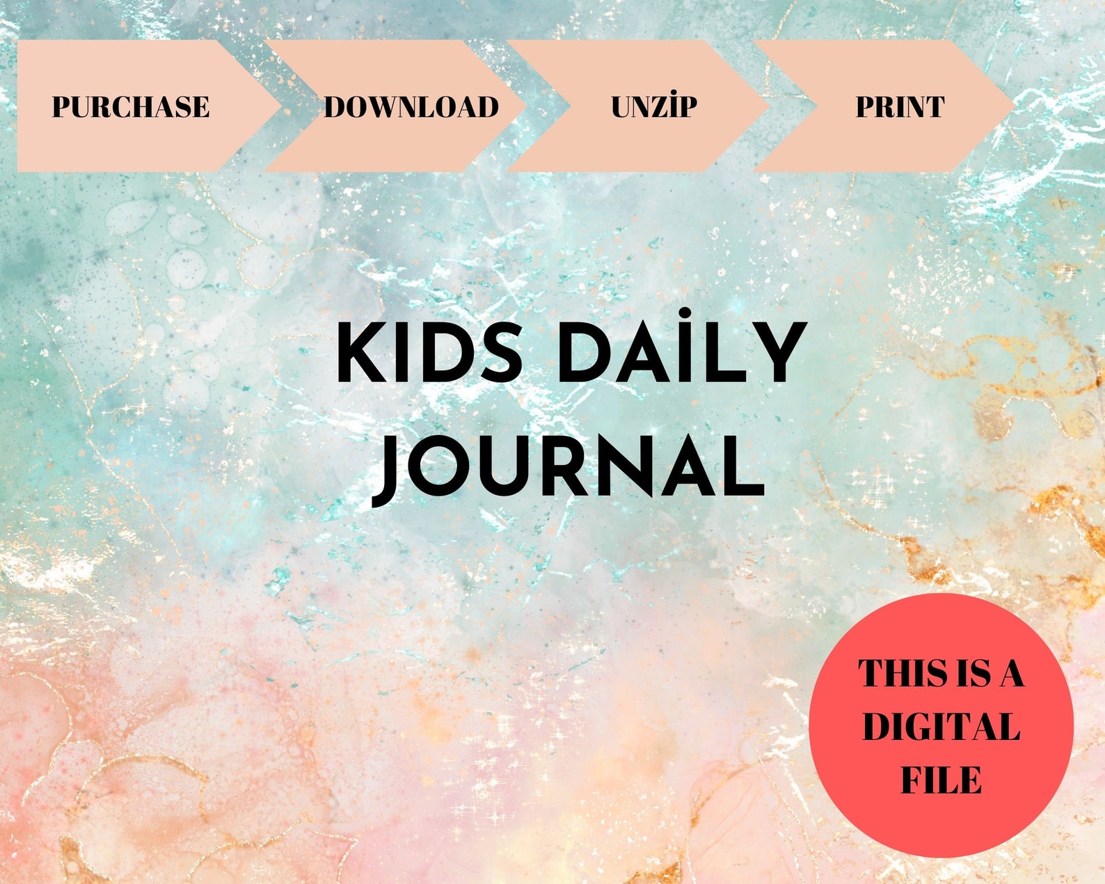 Kids Daily Journal Printable, Journal for Kids, Diary for Children ...
