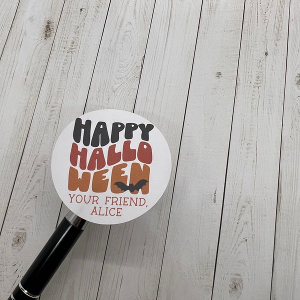 Happy Halloween Stickers || Personalized Halloween Stickers || Halloween Gifts || Customizable Halloween Stickers