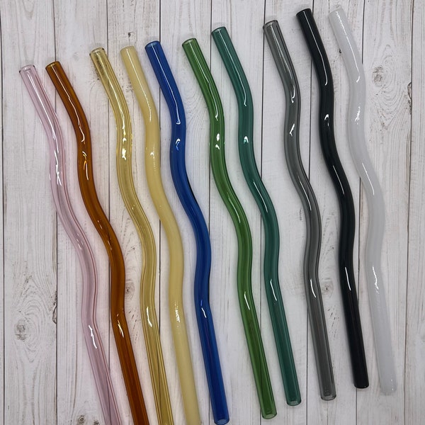 Glass Straws Etsy