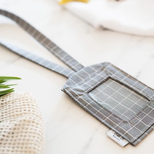 Luggage tag Luggage tag check grey