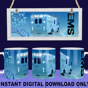 EMS, 11oz, 12oz and 15oz Mug Sublimation Designs, PNG Files, Full Wrap For Mug, 300 DPI