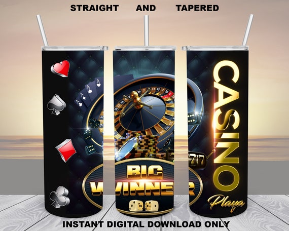 Casino Playa Tumbler Sublimation Design: Straight/Tapered PNG (Digital Download)