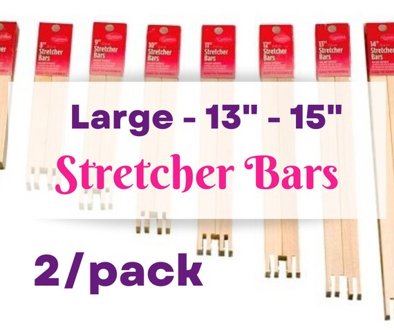 STRETCHER BARS for NEEDLEPOINT Four Bars Plus Tacks. Size 