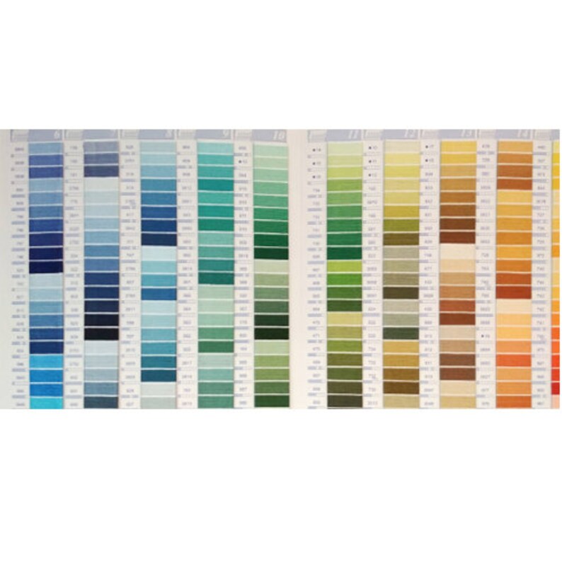 DMC Floss Card All the Shades of Cotton Floss and Pearl Cottons Choose