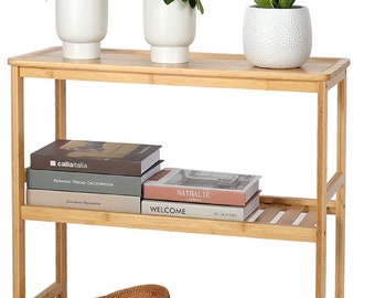Bamboo Plant Shelf Window Plant Stand Table Indoor for Multiple Plants Corner Narrow Plant Holder Display Rack 3 Tier Tall