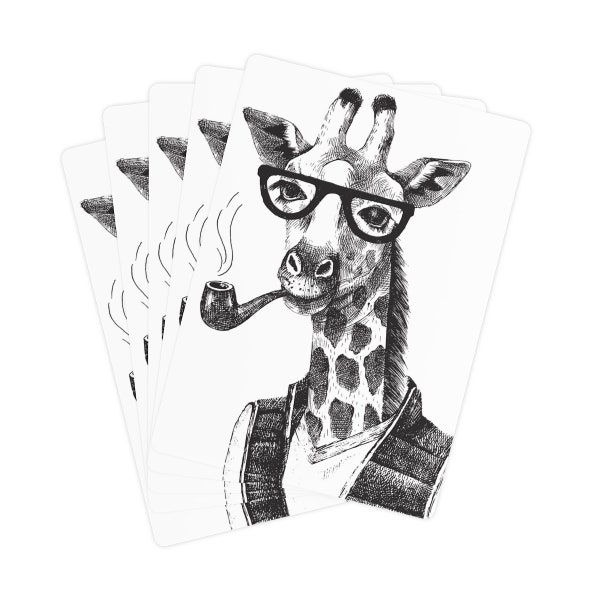 Playing Cards, Custom Poker Cards, Deck Of Cards, Smoking Giraffe