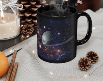 Taza Negra - Espacio, Interestelar, Planeta, Regalo