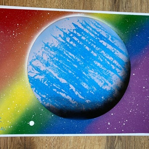 Pride Rainbow Galaxy Spray Paint Art