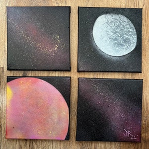 Pink and Yellow Spray Paint Canvas