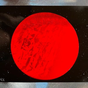 Blood Moon Spray Painting