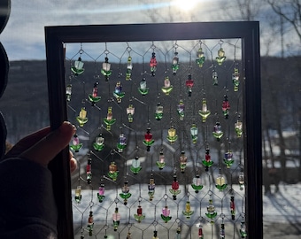 Handmade Flower Bead Suncatcher