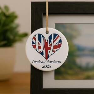 London Adventure 2024 Ornament Gifts London Baubles Ornament Europe Stocking Stuffer Wedding Gift Ornament Gift Idea Christmas Ornament