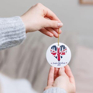 London Adventure 2024 Ornament Gifts London Baubles Ornament Europe Stocking Stuffer Wedding Gift Ornament Gift Idea Christmas Ornament