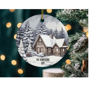 Snow Winter Adventures Ornament, Christmas Trip Mountains Souvenirs, Holiday Travel Gifts, Traveler Ski Trip Ornament, Holiday Tree Decor