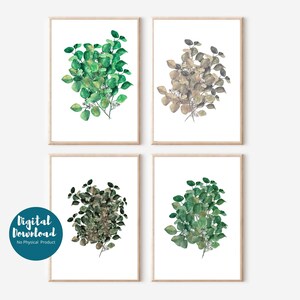 Groen muurkunst voor woonkamer groene minimalistische sfeer poster botanische decor eucalyptus hal natuur digitale print voor kantoor