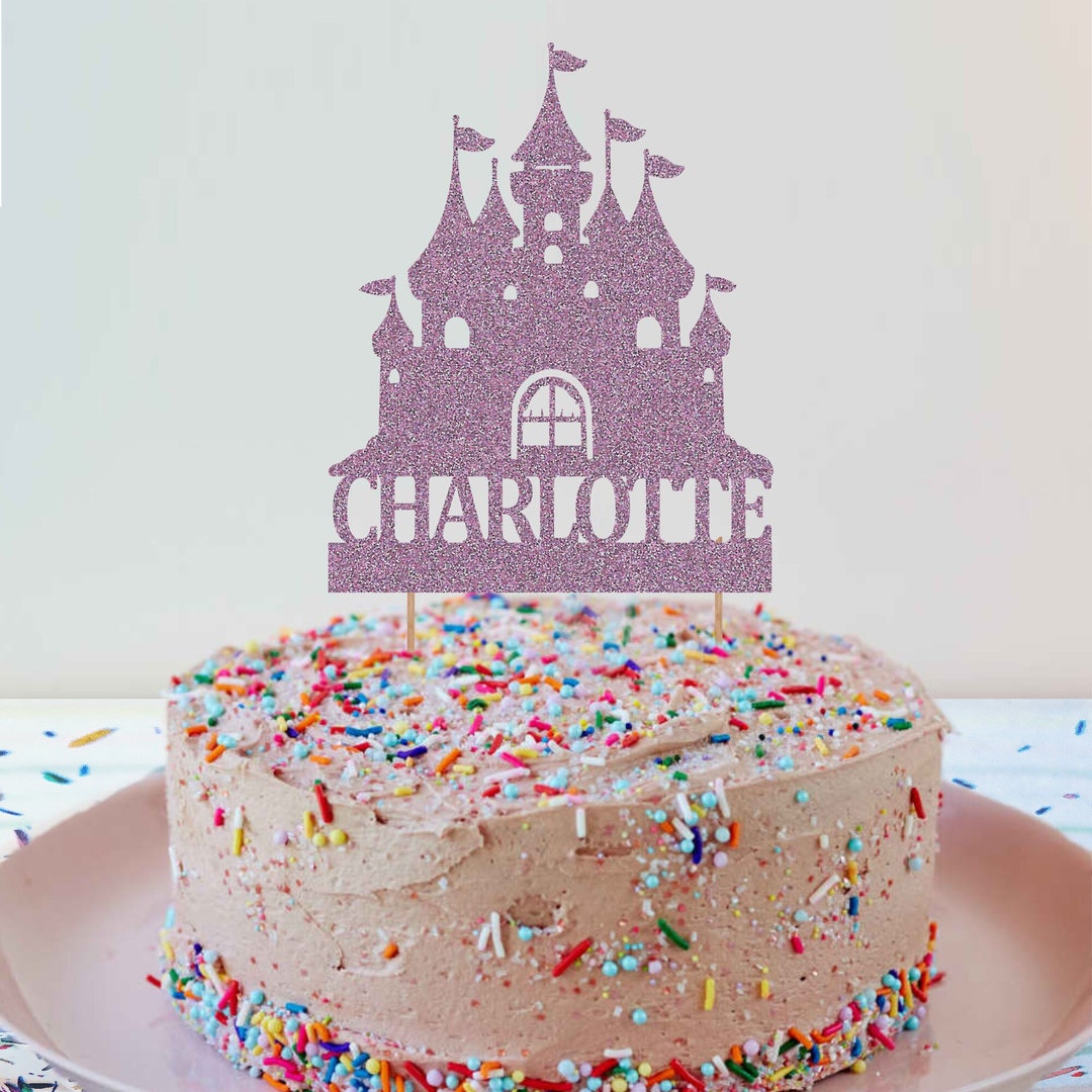 Personalised Princess Castle Cake Topper - Elegant, Personalised ...