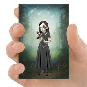 Carte à collectionner artiste ACEO Star Gazing Girl
