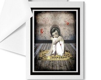 Ouija Board Art Greeting Card, Suitable For Framing