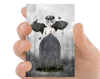 Gothic Angel Art ACEO Print