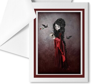 Vampire Art Card - Horror Greeting Card