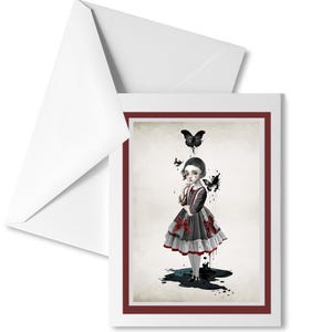 Surreale Schmetterlings-Kunst-Grußkarte | Leere alle Anlass Karte | Kunstdruck zum Einrahmen