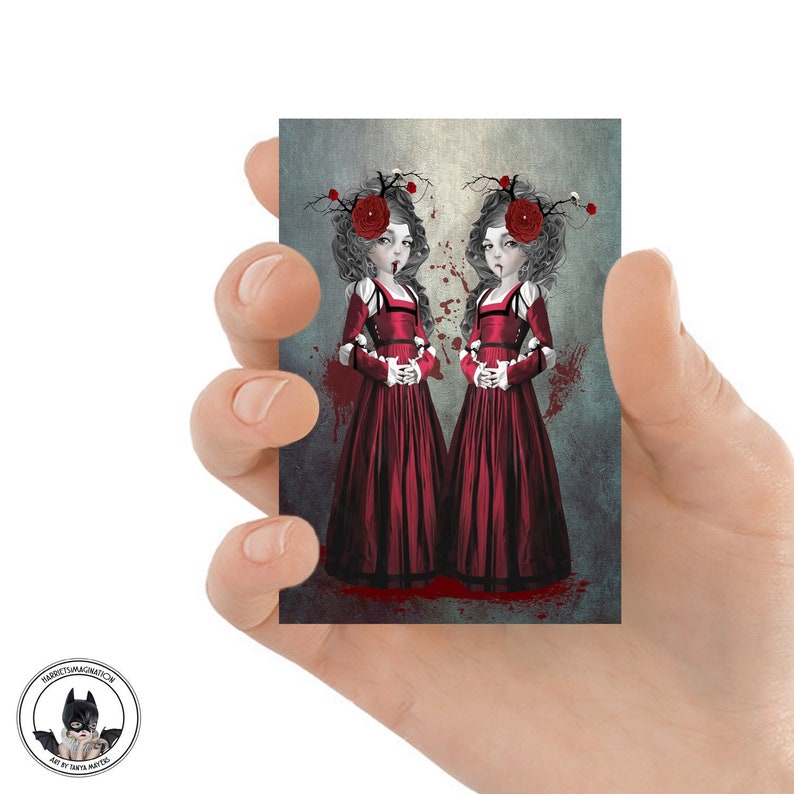 Vampire Art ACEO Print Gothic Artwork image 1