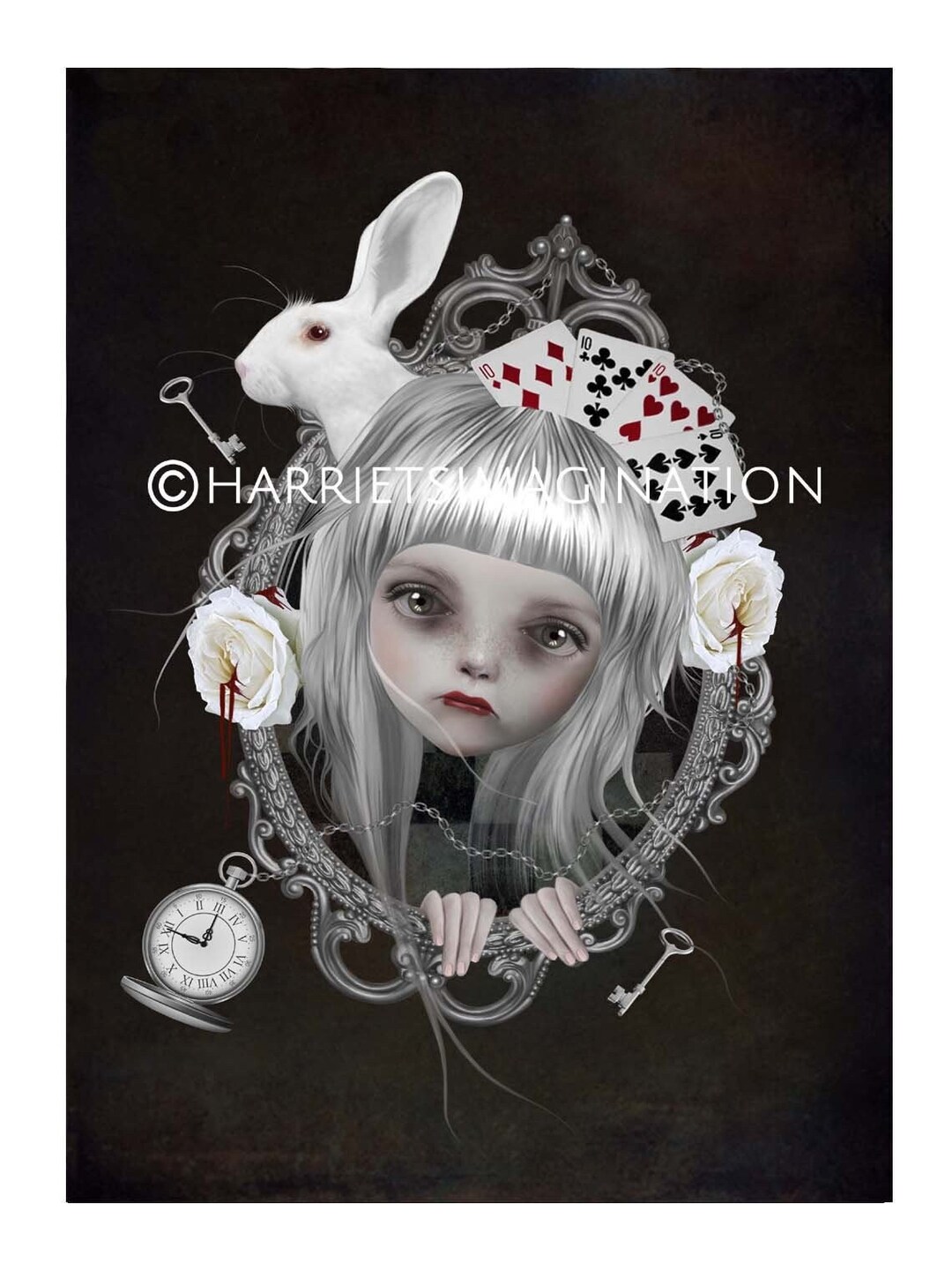 Creepy Cute Art Print, Alice in Wonderland - Etsy