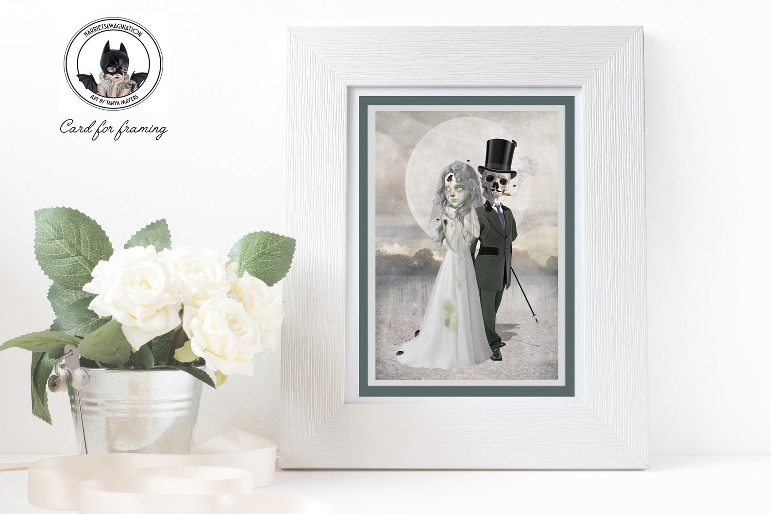 Gothic Hochzeitskarte Goth Braut und Bräutigam Grußkarte Etsy