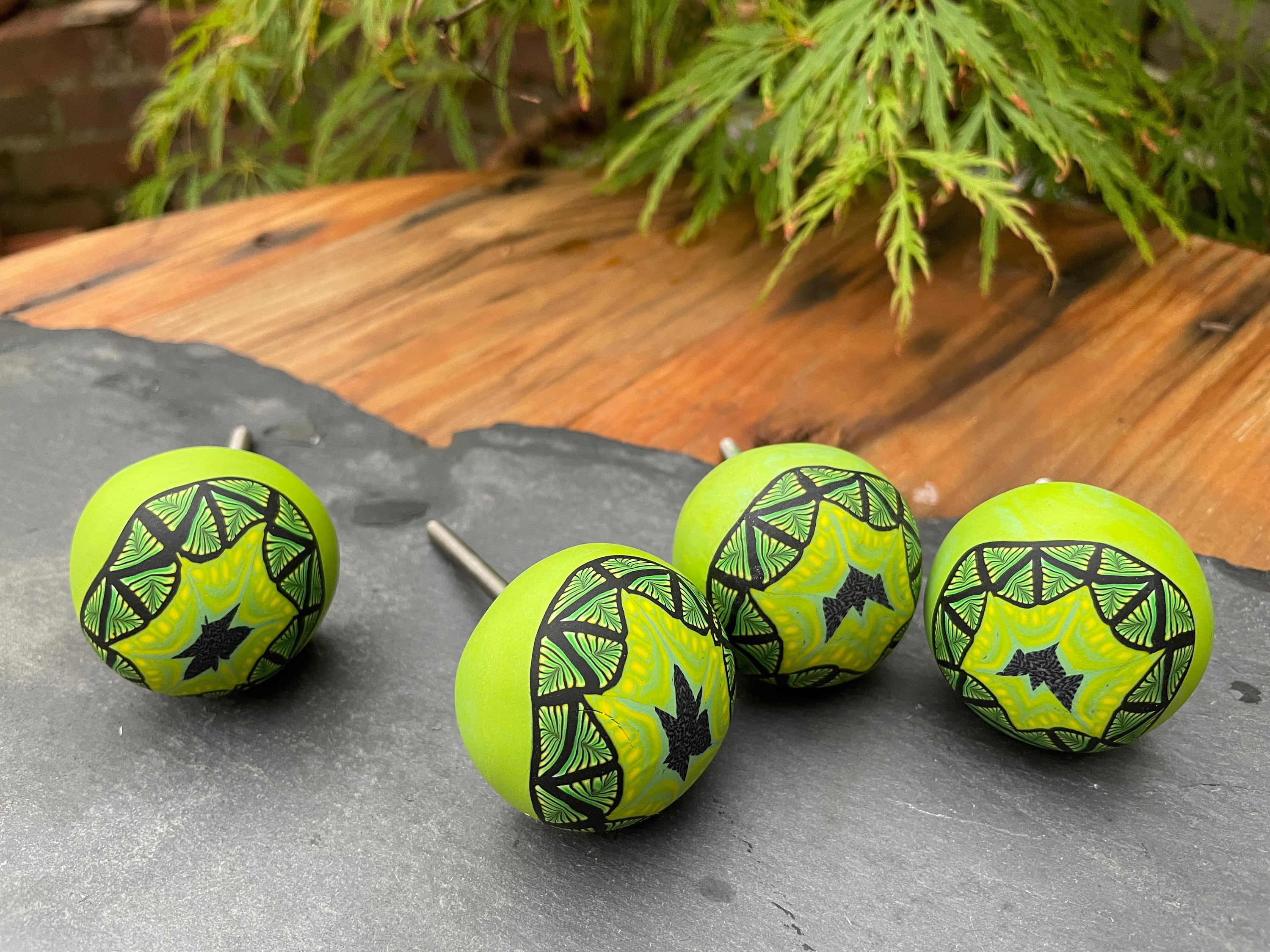 Retro Funky Green Door Knob Etsy UK