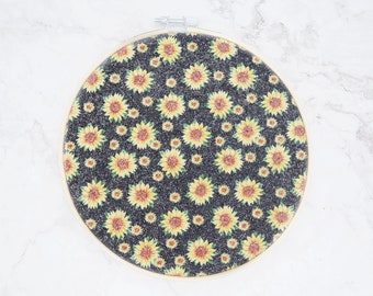 Pin Display ''Black Sunflower'' / Glitter Enamel Pin Board / Enamel Pin Hoop / Enamel Pin Collection Display / Glitter Pin Display / Board