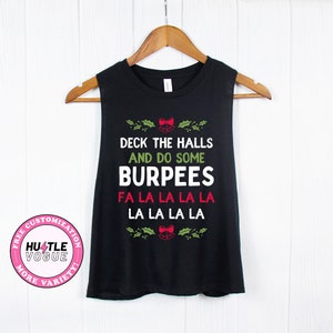 Funny Christmas Burpees Shirts for workout  Funny holiday workout tops Gym gifts Christmas holiday workout tops