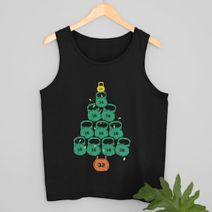 Kettlebell christmas Tree shirt - christmas workout tank, holiday workout tank, crossfit christmas, winter workout shirt - crossfit gift